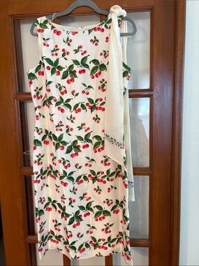Cynthia Howie silk cherry print dress
